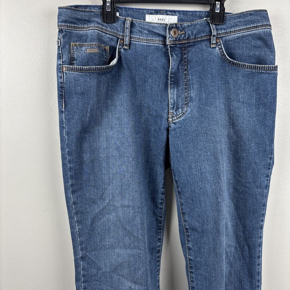 Brax Cadiz Jeans Mens Blue Straight Leg 33x32 Denim 5 Pocket Pants Masterpiece